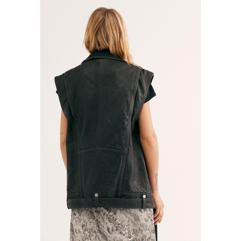 FREE PEOPLE Rita leather vest - Picture 2 of 5